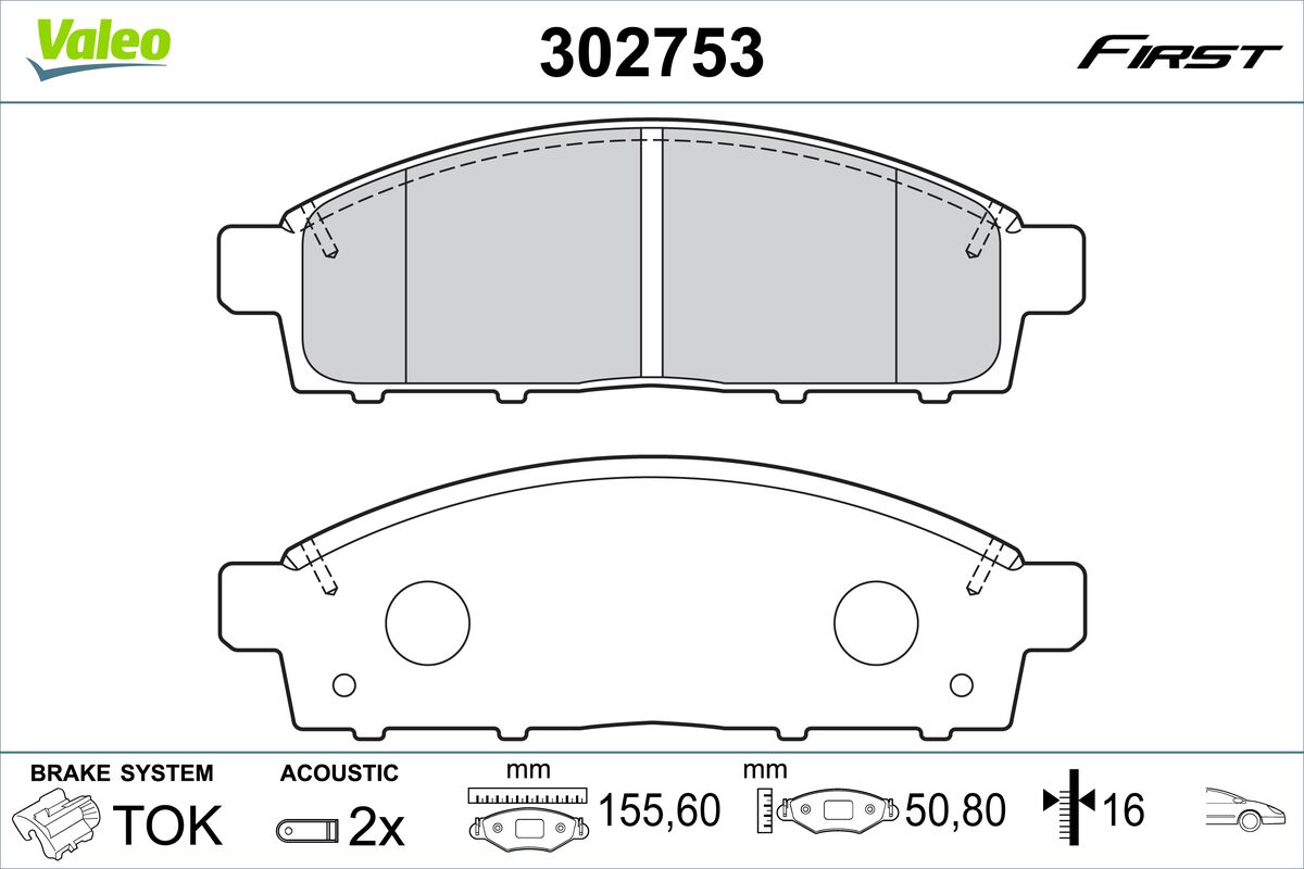 VALEO Fékbetét, mind 302753_VALEO